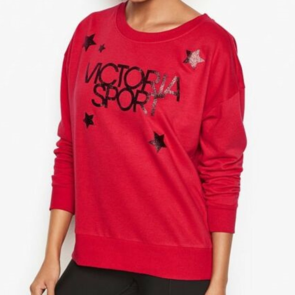 Victoria's Secret Sport Fleece Crew (Size Small)
